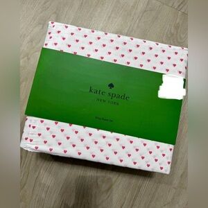 NWT Kate Spade Pastel Pink Heart King Sheet Set